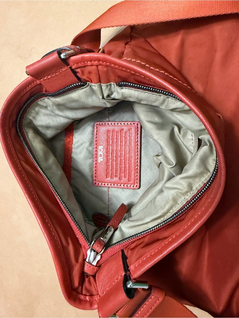 Tumi Orange Nylon Crossbody Messenger Bag for Men - Picture 9 of 10